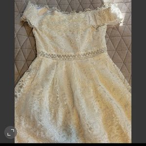 Francesca's lace white dress